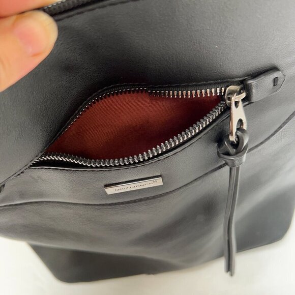 DAVID‎ JONES PARIS Womens Black Leather Backpack Bag (Read) - Picture 3 of 12